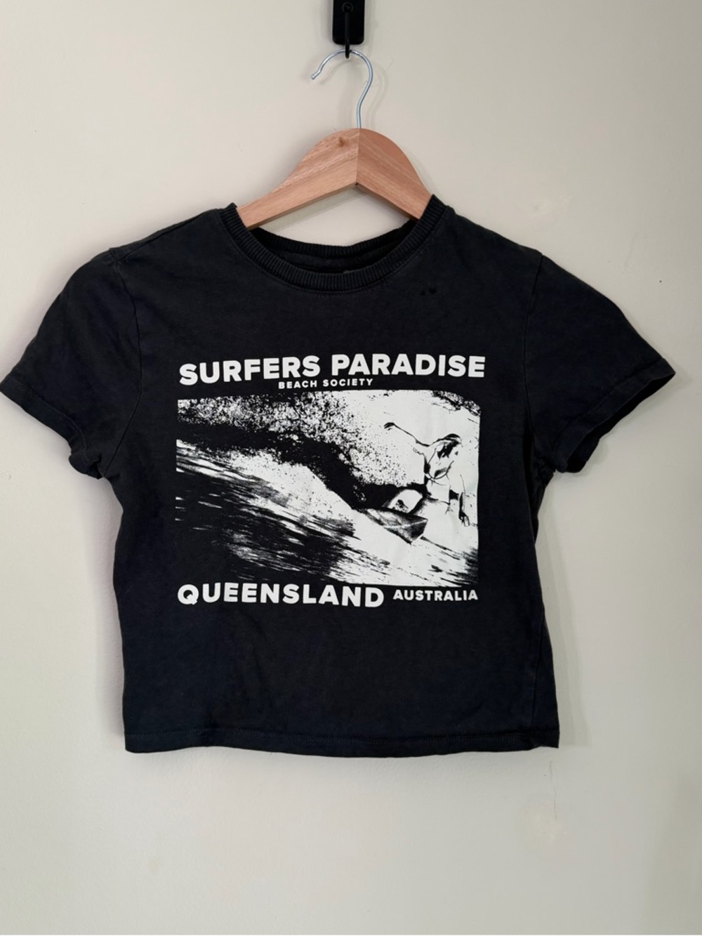 Divided Grey Women’s Surf Graphic Tee Baby Tee